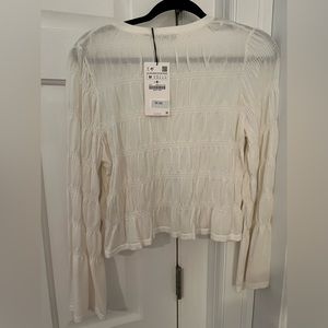 ZARA Long Sleeve White Shirt. NWT